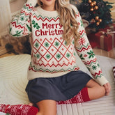 Merry Christmas Pattern Sweater